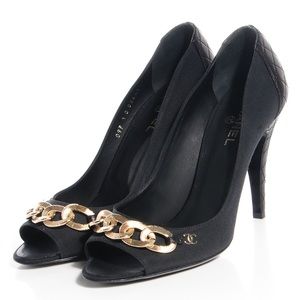 Chanel Chain Peep Toe Pump